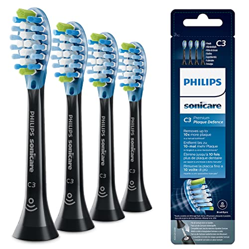 PHILIPS 4 Count (Pack of 1) / Black / 1 Toothbrush Replacement Heads