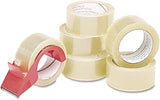 AbilityOne Commercial Grade Package Sealing Tape with Handheld Tape Dispenser 7510-01-579-6873: SE, 6 Item(s)