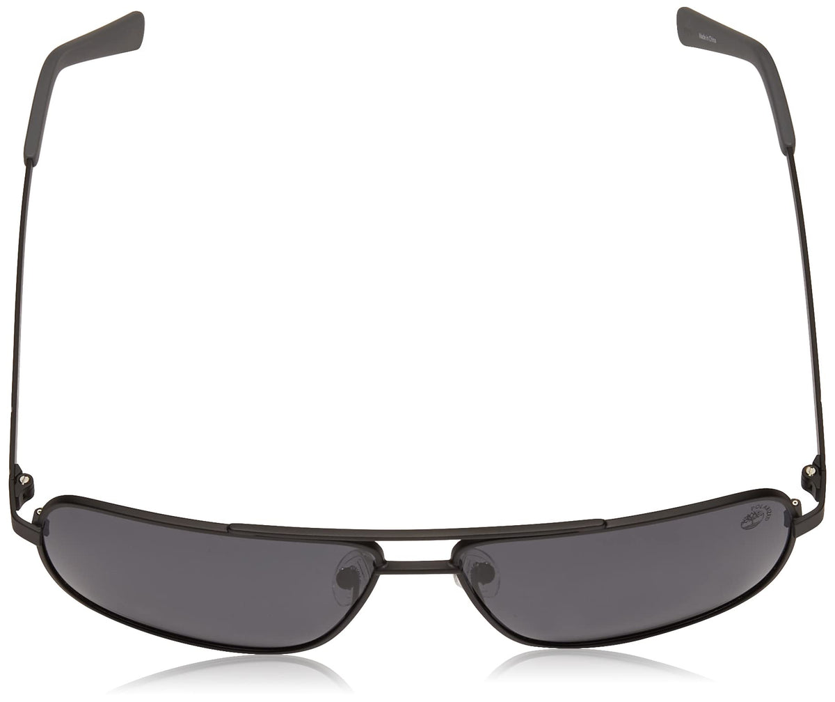 Men's Navigator Sunglasses Metal Earthkeepers Frame by Timberland – 61mm, Stainless Steel front, Matte Black, Model TBA9266