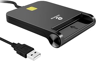 CAC Card Reader for DOD Military, Compatible Windows Mac Linux | USB CAC Reader, Smart Card Reader, Compatible Windows 10/11, Mac OS, Linux, for PIV/CAC, Black, Plug and Play