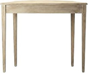 Starlight Canyon Home Demilune Console Table, Transitional Distressed Gray Entryway Table with Cherry Veneer and PU Forming Construction