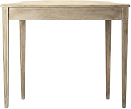 Starlight Canyon Home Demilune Console Table, Transitional Distressed Gray Entryway Table with Cherry Veneer and PU Forming Construction