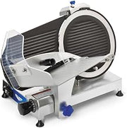 Vollrath 40951 Medium-Duty Electric Slicer, 12-Inch Blade, Cast Aluminum, 120V, Belt-Driven Design with Built-in Sharpener, Nonstick Coating, Adjustable Thickness, Removable Carriage