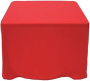 HUBERT Tablecloth Red Square Spun Polyester - 52" x 52"