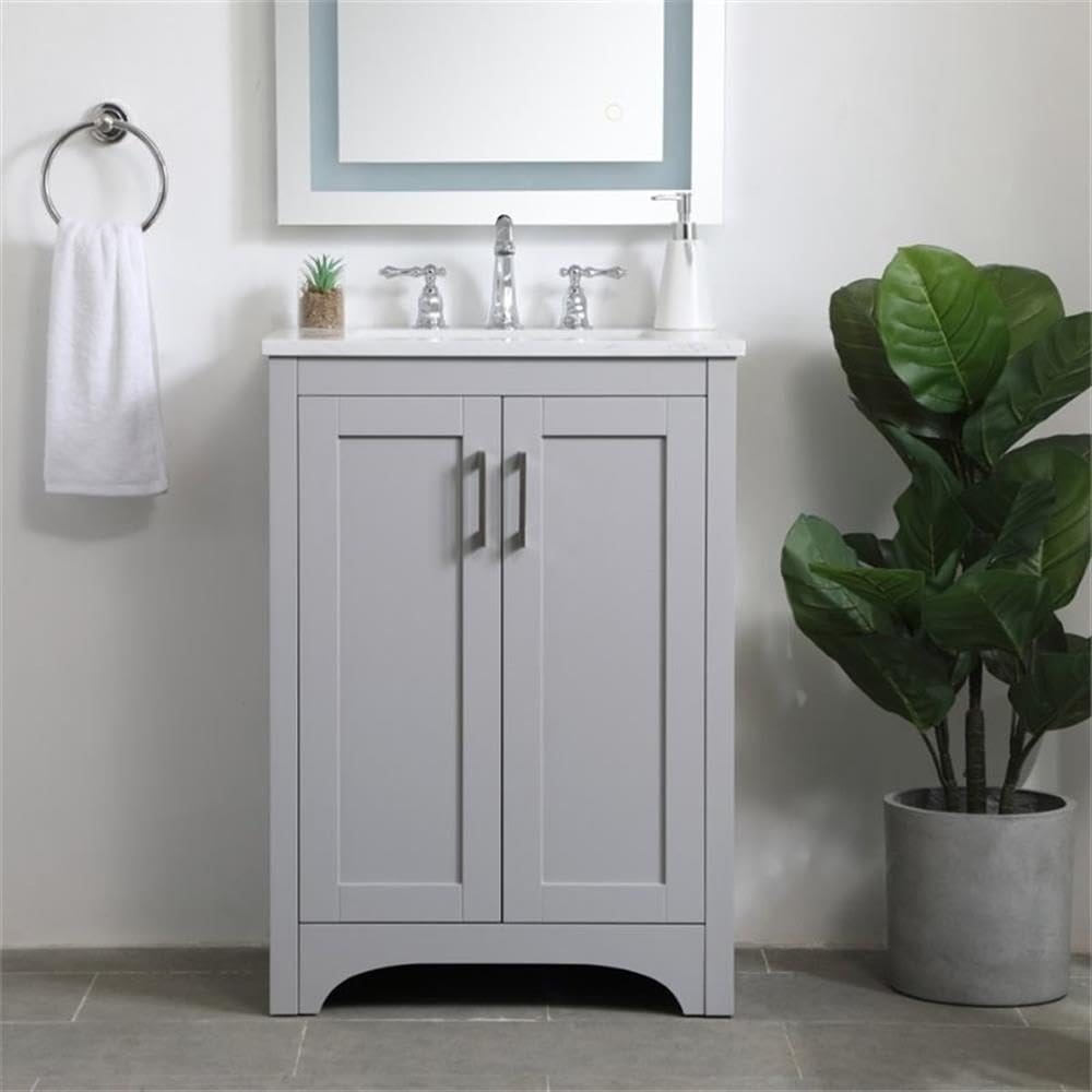 Elegant Decor 24" - Single / Grey / Traditional Wheel Care