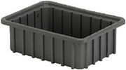LEWISBins Divider Box, 10-13/16" x 8-5/16" x 3-1/2", Gray, Lot of 8