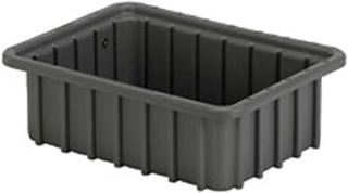 LEWISBins Divider Box, 10-13/16" x 8-5/16" x 3-1/2", Gray, Lot of 8