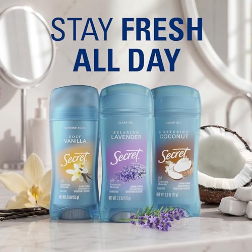 Secret Coconut / 2.6 Ounce (Pack of 3) / 3 Antiperspirant Deodorant