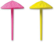 DecoPac 3D Beach Umbrella DecoPic Cupcake Picks (12 Count)