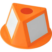 Inventory Control Cone with Dry Erase Decals by Global Industrial – 10*10*5 inches, Polypropylene, Orange, Pack of 5, Model Orange -DE