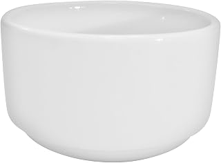 CAC China RCN-48 Clinton Rolled Edge 4-Inch Super White Porcelain Bouillon, 10-Ounce, Box of 36