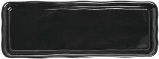 Elite Global Solutions M618-B Heavyweight Black Melamine Display Tray - 17 1/2 L x 6 1/2 W x 1 1/2 H