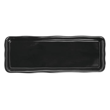 M618-B Heavyweight Black Melamine Display Tray - 17 1/2 L x 6 1/2 W x 1 1/2 H by Elite Global Solutions – 17.5" x 6.5" x 1.5", Melamine, Black, Model 848552018322