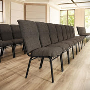 Flash Furniture Fossil Fabric/Black Frame / Set of 1 / Classic Stacking Chairs