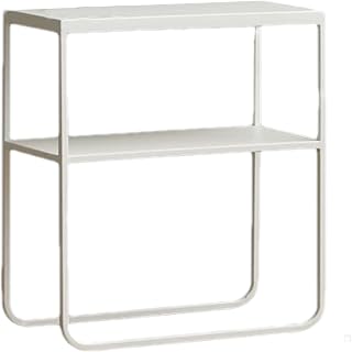 Square Sofa Metal Side Table Double Layer Storage Rack Modern Movable Nightstands Bedroom Mesa Auxiliar Table