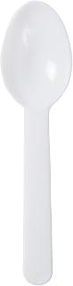 AmerCareRoyal Unwrapped Disposable Polypropylene Plastic Taster Spoons for Samples, Restaurants and Catering, 3", White, Pack of 3000
