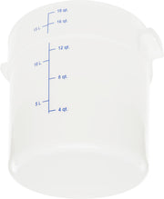 Carlisle FoodService Products 18 Quart (Pack of 6) / 6 / White Storage & Transport