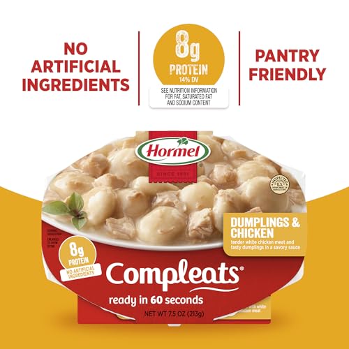 HORMEL COMPLEATS Dumplings & Chicken / 7.5 Ounce (Pack of 7) / Meal Chicken Soups