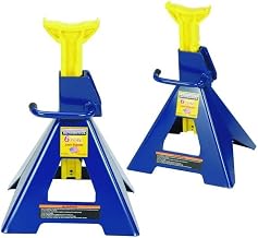 Hein-Werner HW93506 Blue/Yellow Jack Stands, 6 Ton Capacity (Set of 2)