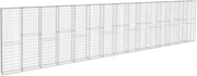vidaXL Gabion Wall with Covers Galvanized Steel 354.3"x19.7"x78.7