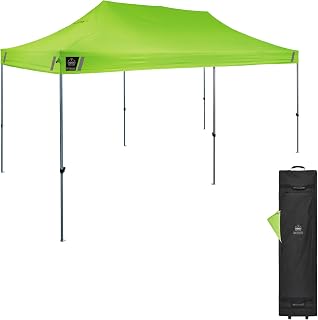 Pop Up Canopy Tent by Ergodyne – Single, Polyester, Lime, Model 12915