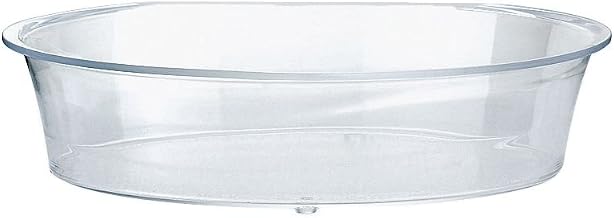 Cal-Mil 316-10-12 Turn N Serve Shallow and Deep Trays, 10" Diameter, 2.5" Height, Clear (Pack of 6)