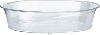 Cal-Mil 316-10-12 Turn N Serve Shallow and Deep Trays, 10" Diameter, 2.5" Height, Clear (Pack of 6)