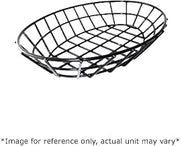 G.E.T. 4-30144 Grid Basket, Iron Powder Coated, 9-3/4" x 6-1/4" x 2-1/4", Oval Shape, Black Color, Case of 24