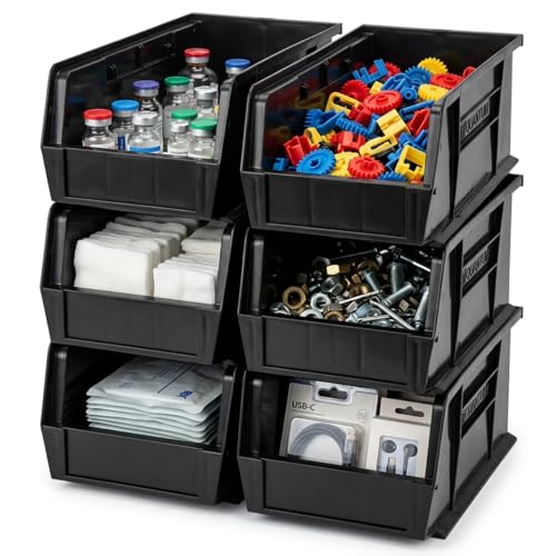 QUANTUM STORAGE SYSTEMS Black / 18" L x 6" W x 5" H / Ultra Stack & Hang Shelf Baskets