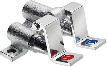 Krowne 16-120L Krowne Royal Series Double Pedal Foot Valve, 4-1/2" Hole Centers, self Closing Valve, 1/2" Female Outlet, 1/2" Female Inlet, Low Lead Compliant, NSF, cCSAus‌‌‍‌‌‍‌‌‌‌‍‌‌‌‌