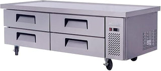 Migali C-CB72-76-HC 72″ Wide Refrigerated Chef Base with 76" extended top
