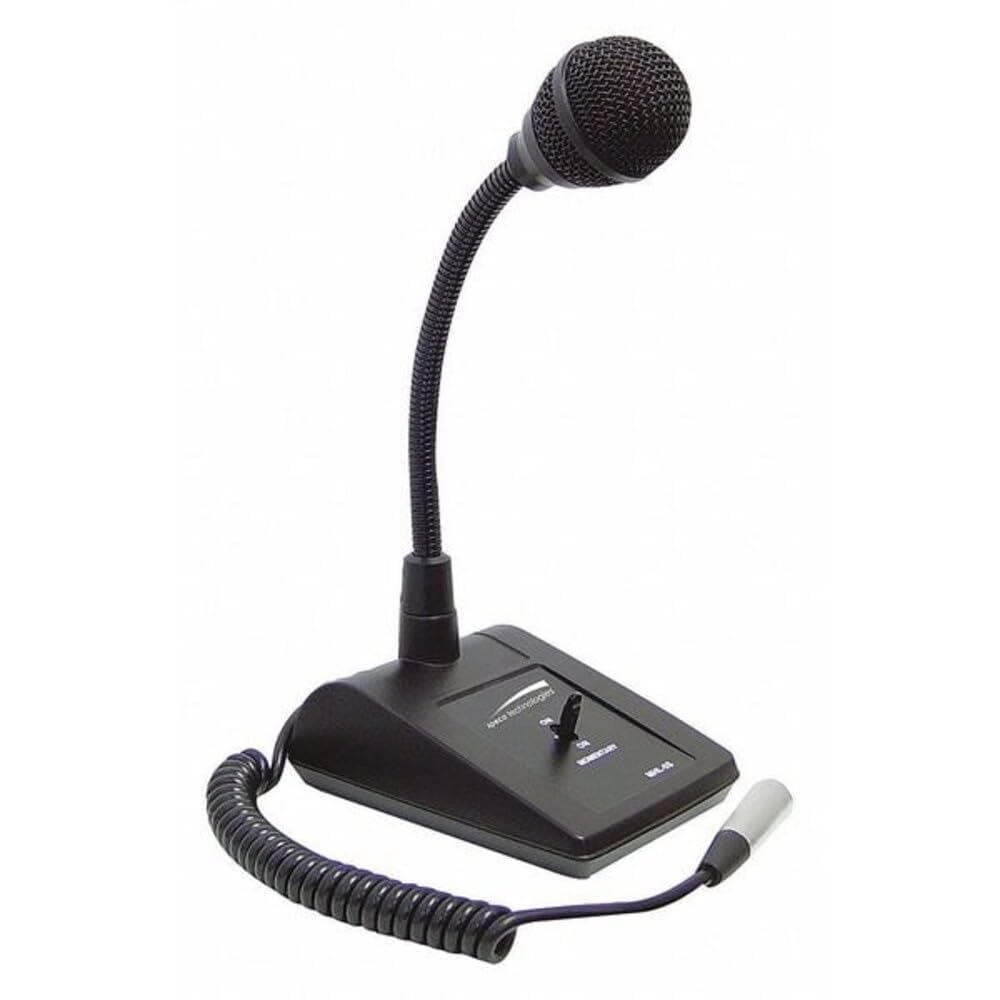 Tabletop Microphone by Speco Technologies – #91993, Other, Black, Model MHL5S