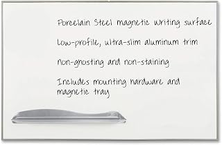 Best-Rite 2029G Ultra-Trim Magnetic Board, Dry Erase Porcelain-on Steel, 72 x 48, White/Silver