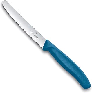 Victorinox Swiss Classic 11cm Serrated Tomato Blade, Blue