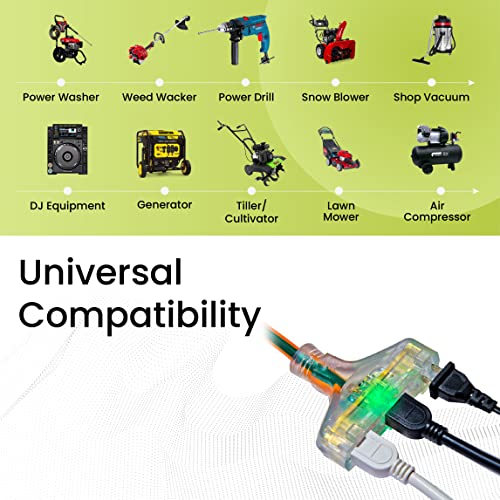Power By GoGreen 2 ft / 12/3 / Power Cord Extension Cords