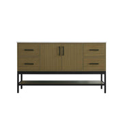 60" Single Bathroom Vanity in Chestnut Brown by Elegant Kitchen and Bath – unspecified, Engineered Wood, Medium Wood, Model VF60760MCB