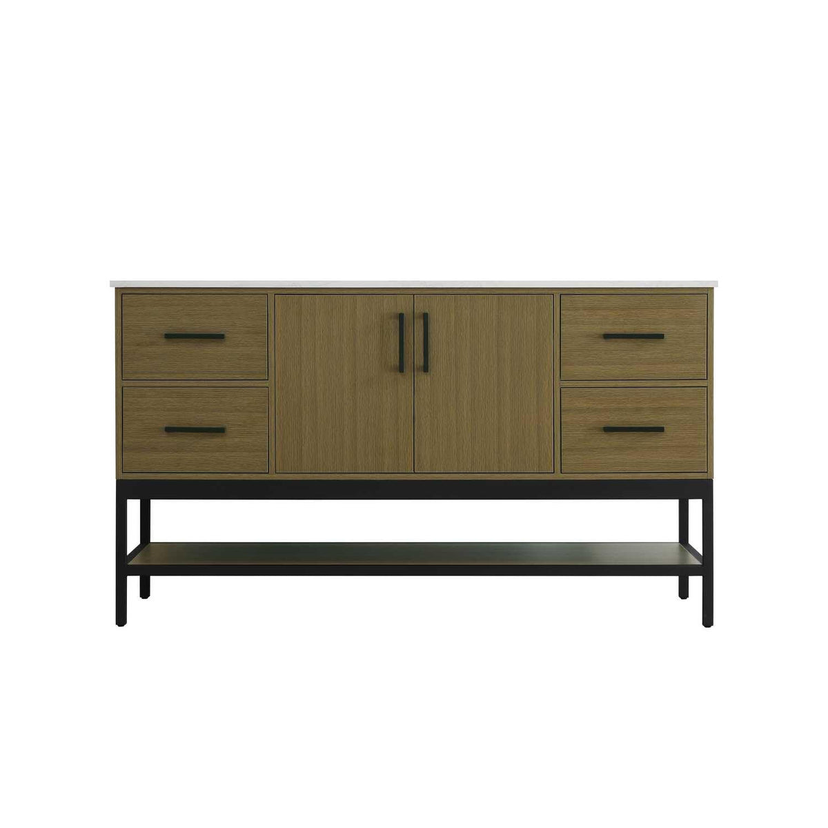 60" Single Bathroom Vanity in Chestnut Brown by Elegant Kitchen and Bath – unspecified, Engineered Wood, Medium Wood, Model VF60760MCB