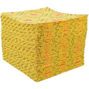 High Visibility Hazmat Sorbent Pads by Global Industrial – Polypropylene, Yellow, Model HVU75