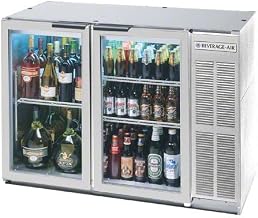 Beverage-Air BB48GYF-1-S 48" Stainless Steel Food-Rated Undercounter Back Bar Re