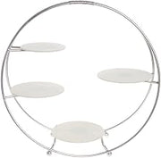 American Metalcraft SRS4 Oval 4-Tier Buffet Stand, Silver