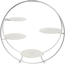 American Metalcraft SRS4 Oval 4-Tier Buffet Stand, Silver