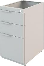 Global Industrial Interion Modular Partition 3 Drawer Pedestal, Gray