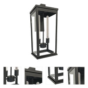 Elmgrove Two Light Outdoor Wall Mount Black by Artcraft Lighting – 23-1/2" x 10" x 11-1/4", Glass, Black, Model AC8882BK