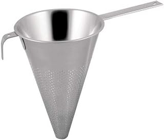 PADERNO World Cuisine Stainless Steel Strainer with Granular Size Perforations, 8-5/8-Inch