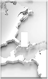 Switch Plate Single Toggle - 3D Model World Earth Geography Education Globe 8