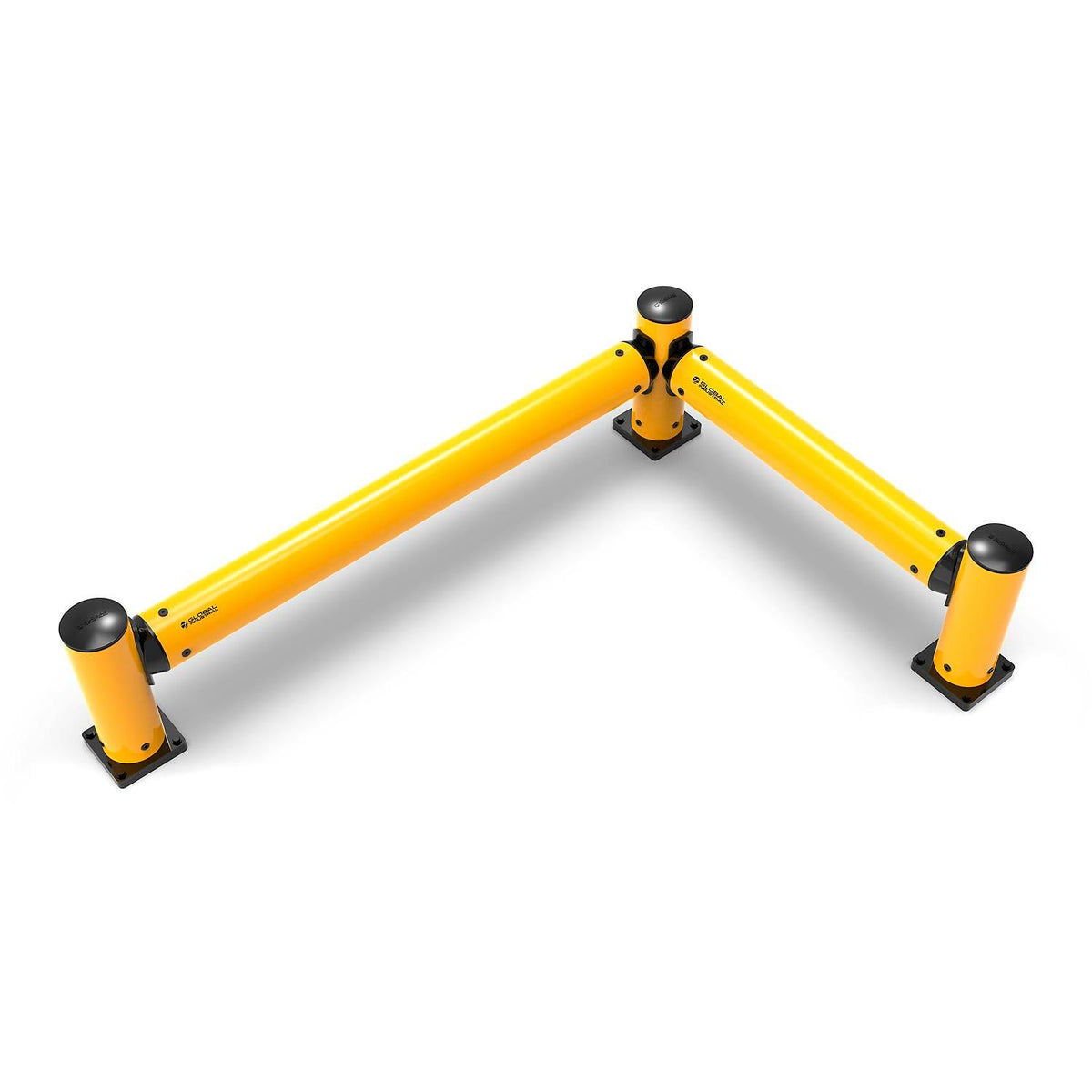 Corner Post for Protective Plastic Guard Rails by Global Industrial – Plastic, Yellow, Model 18PGP-CON