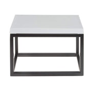 Black Display Riser with White Top- 7" H by HUBERT – Large, Metal, Black, Model 73114+94697