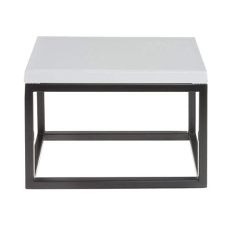 Black Display Riser with White Top- 7" H by HUBERT – Large, Metal, Black, Model 73114+94697