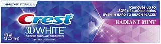 Crest Toothpaste 4.1 Ounce 3D White Radiant Mint (Pack of 2)