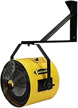 TPI Corp/Fostoria YES-1524-1A 15KW 240V 1Ph Wall/Ceiling Mount Electric Salamander Heat Wave Portable Fan-Forced Heater for Garage & Warehouse, Yellow